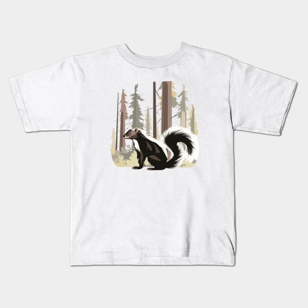 Skunk Kids T-Shirt by zooleisurelife